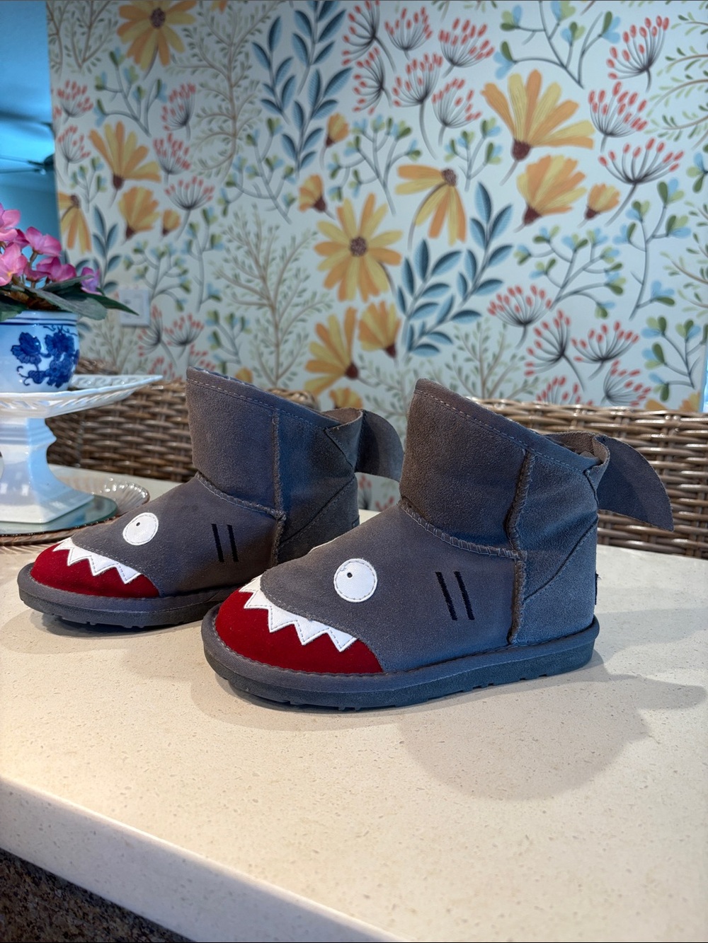 Ugg Everuggs Kids’ Sheepskin Shark Boots - Size 2